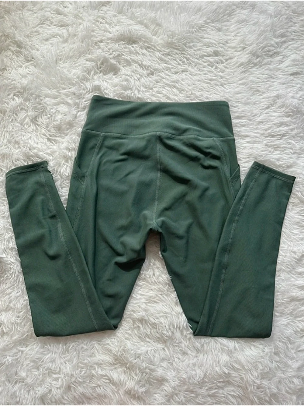 High-Waist Olive Green Women’s Leggings